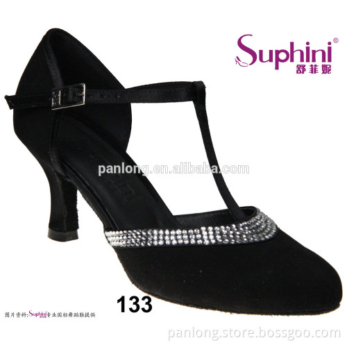 Crystal Leather Shoes Lady High Heel Pumps Party /Evening Shoes